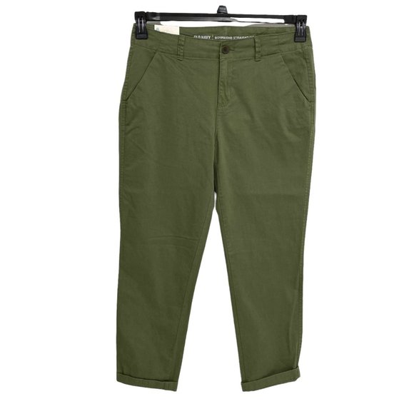 Old Navy Boyfriend straight/Droit women's pants olive green size 6 - Picture 1 of 9